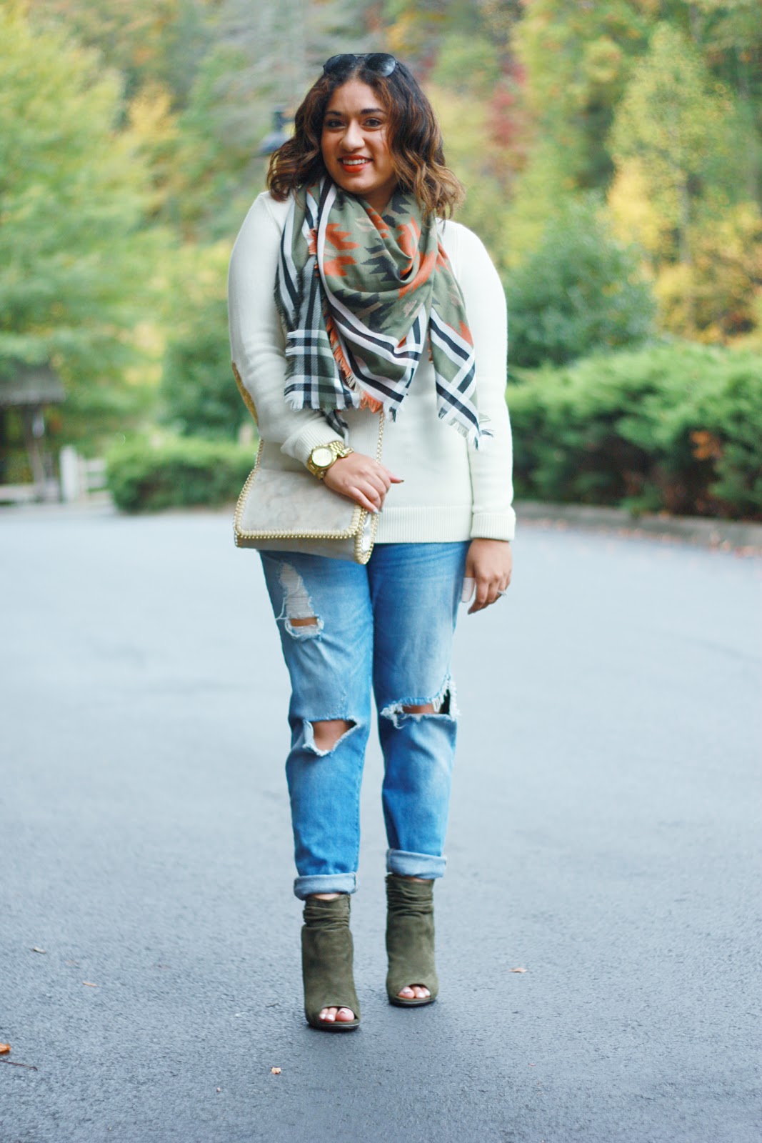 olive booties outfit